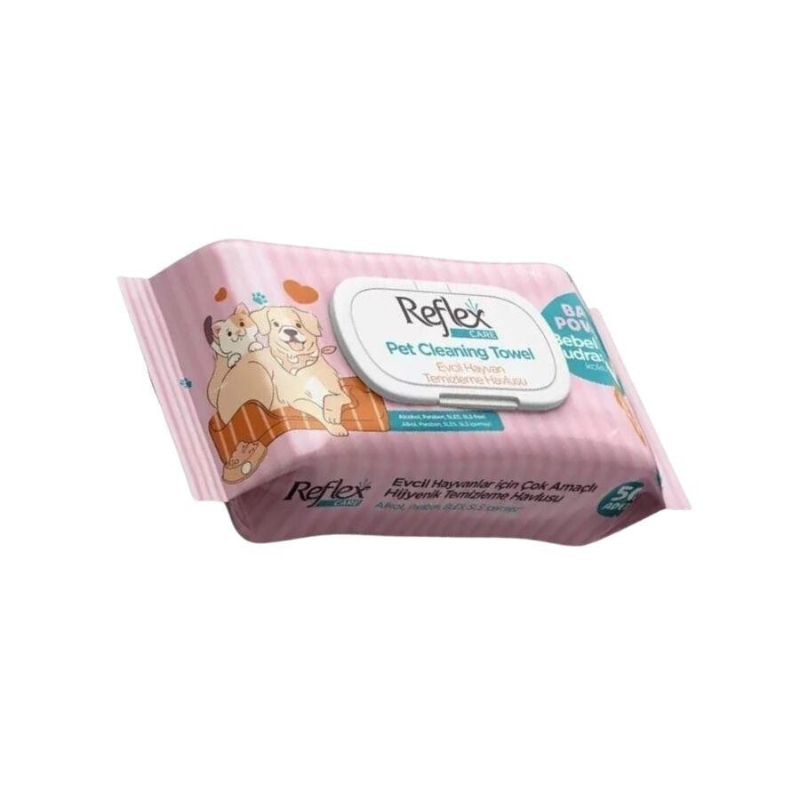 Reflex Multi-Purpose Pet Grooming Wipes for Cats & Dogs 50 Count