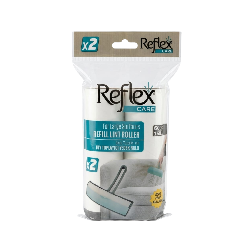 Reflex Care Large Lint Roller Refill Pack 2 Count