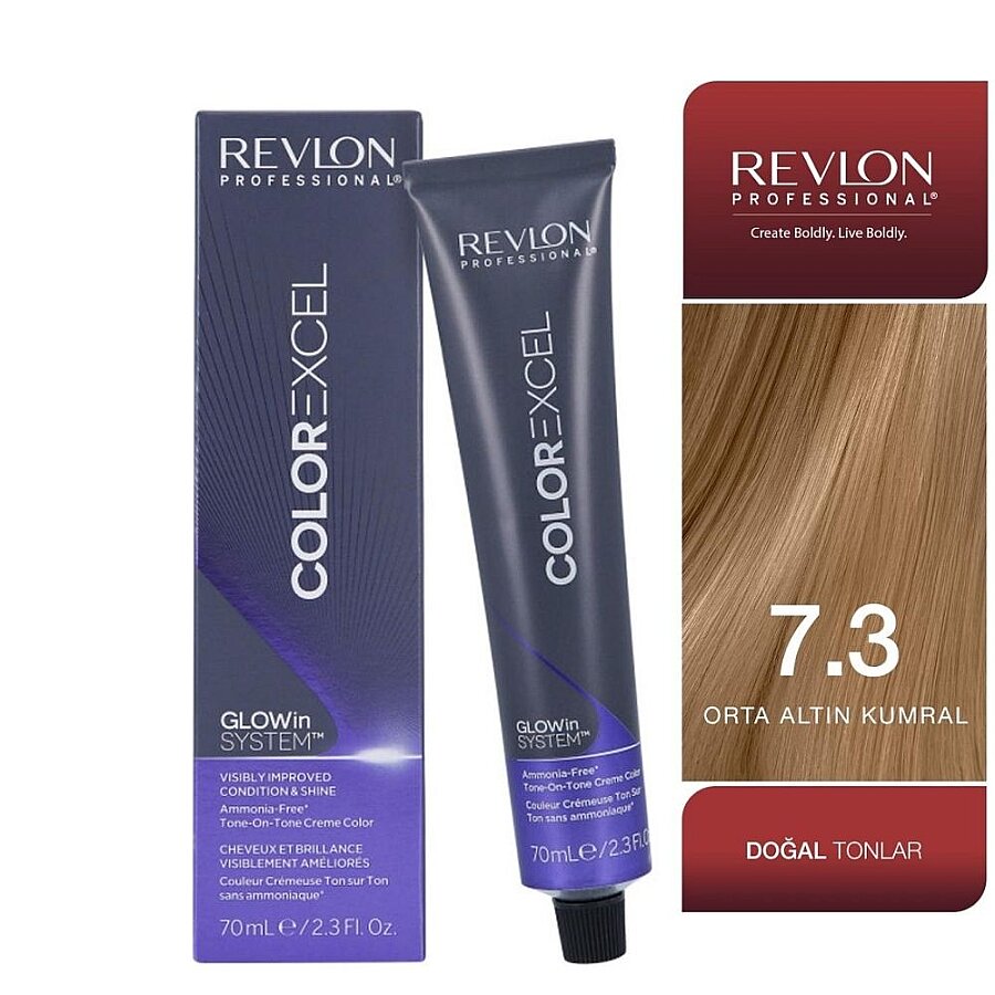 Revlon Professional Color Excel 7.3 Golden Blonde Hair Color 70ml