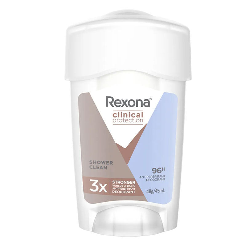 Rexona Clinical Protection Shower Clean Stick Deodorant 3 x 45 ml (Pack of 3)