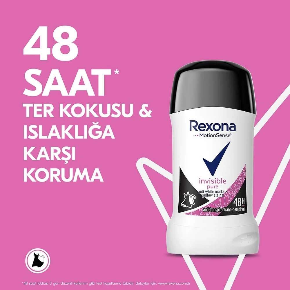 Rexona Women Invisible Pure Stick Anti-Stain Deodorant 40 ml
