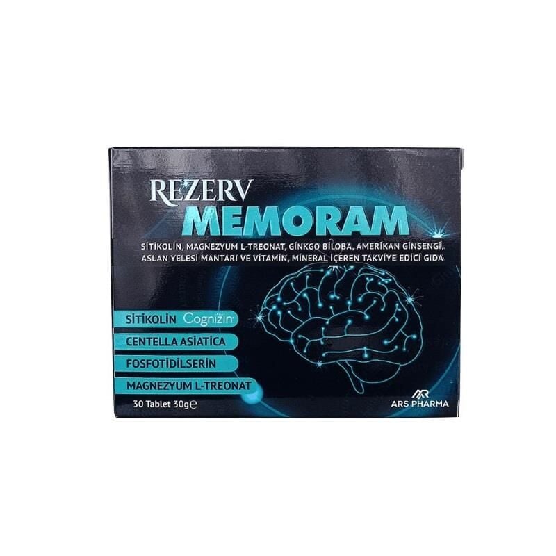 Ars Pharma Rezerv MEMORAM Cognitive Support Supplement 30 Tablets
