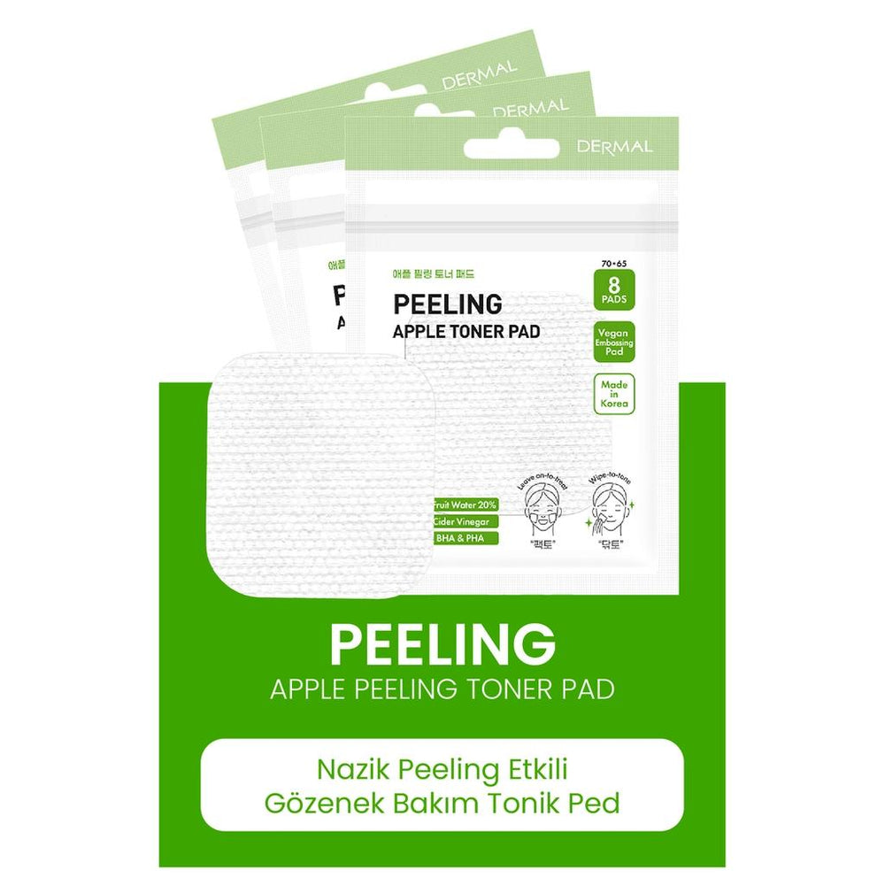 Dermal Apple Peeling Toner Pads for Pore Care 8 Count