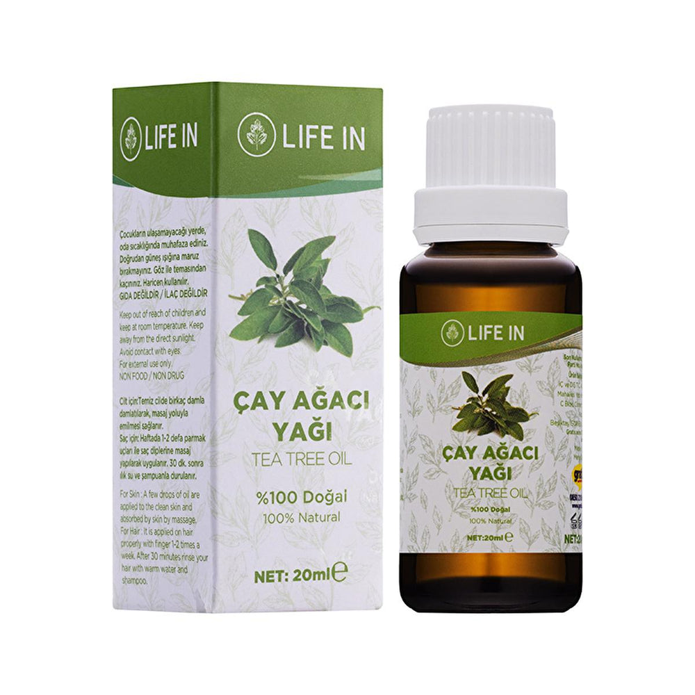 Life In Tea Tree Oil 20ml - Natural Skincare, Haircare & Nail Care Solution - Hair Mask