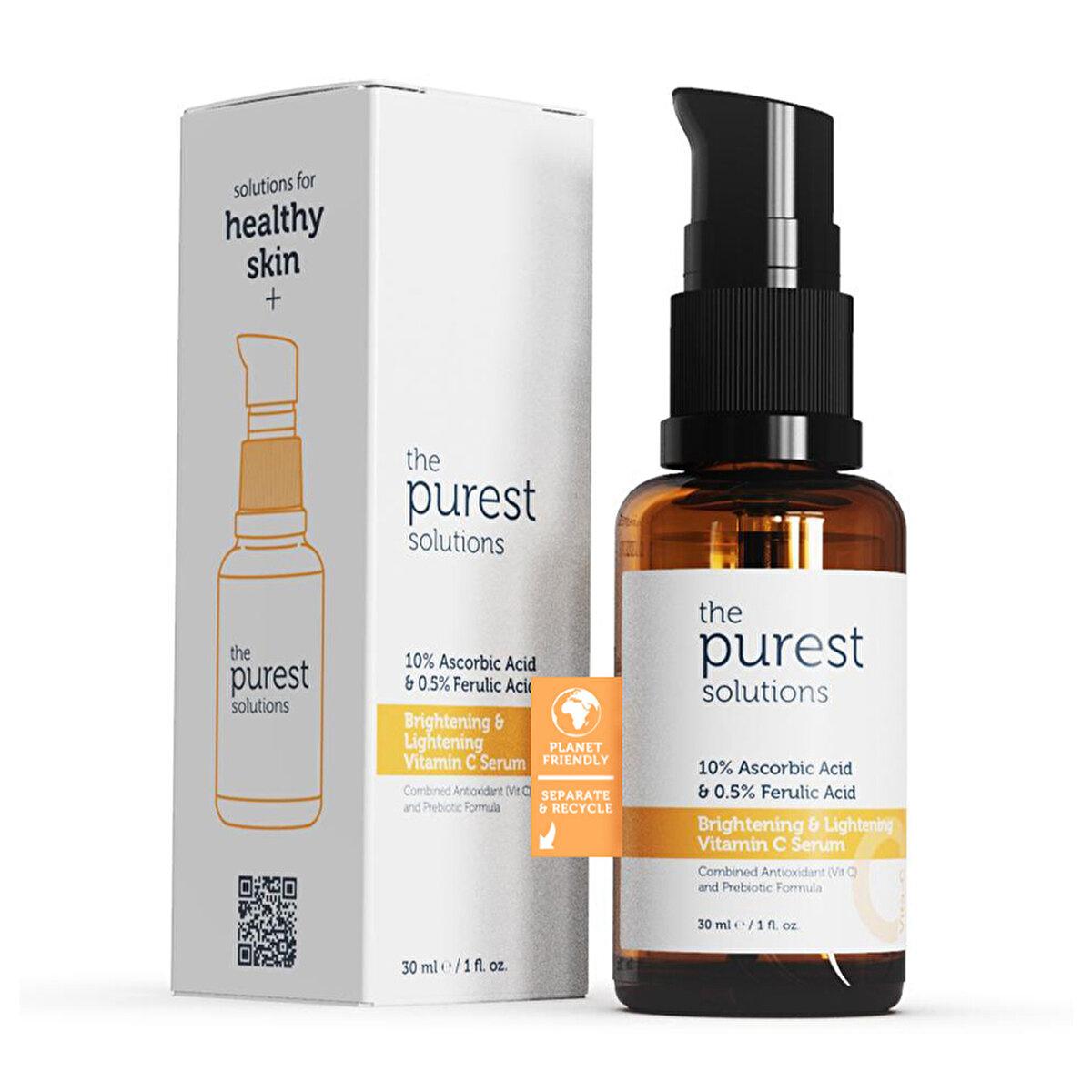 The Purest Solutions Vita-C Serum - 10% Vitamin C Anti-Aging Brightening Serum with Hyaluronic Acid and Ferulic Acid Vita-C Serum - Anti-Aging Brightening with Vitamin C & Hyaluronic Acid Vitamin C Serum, Anti-aging skincare, Brightening serum, Hyaluronic Acid serum, Ascorbic Acid skincare, Skincare routine, Anti-wrinkle serum, Brightening skincare, Radiant skin, Glowing complexion, Anti-aging products, Skincare essentials