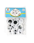 Lino Oynar Craft Eyes - 50 Pack Mixed Black & White Wiggle Eyes for DIY Crafts & Toys - view 2