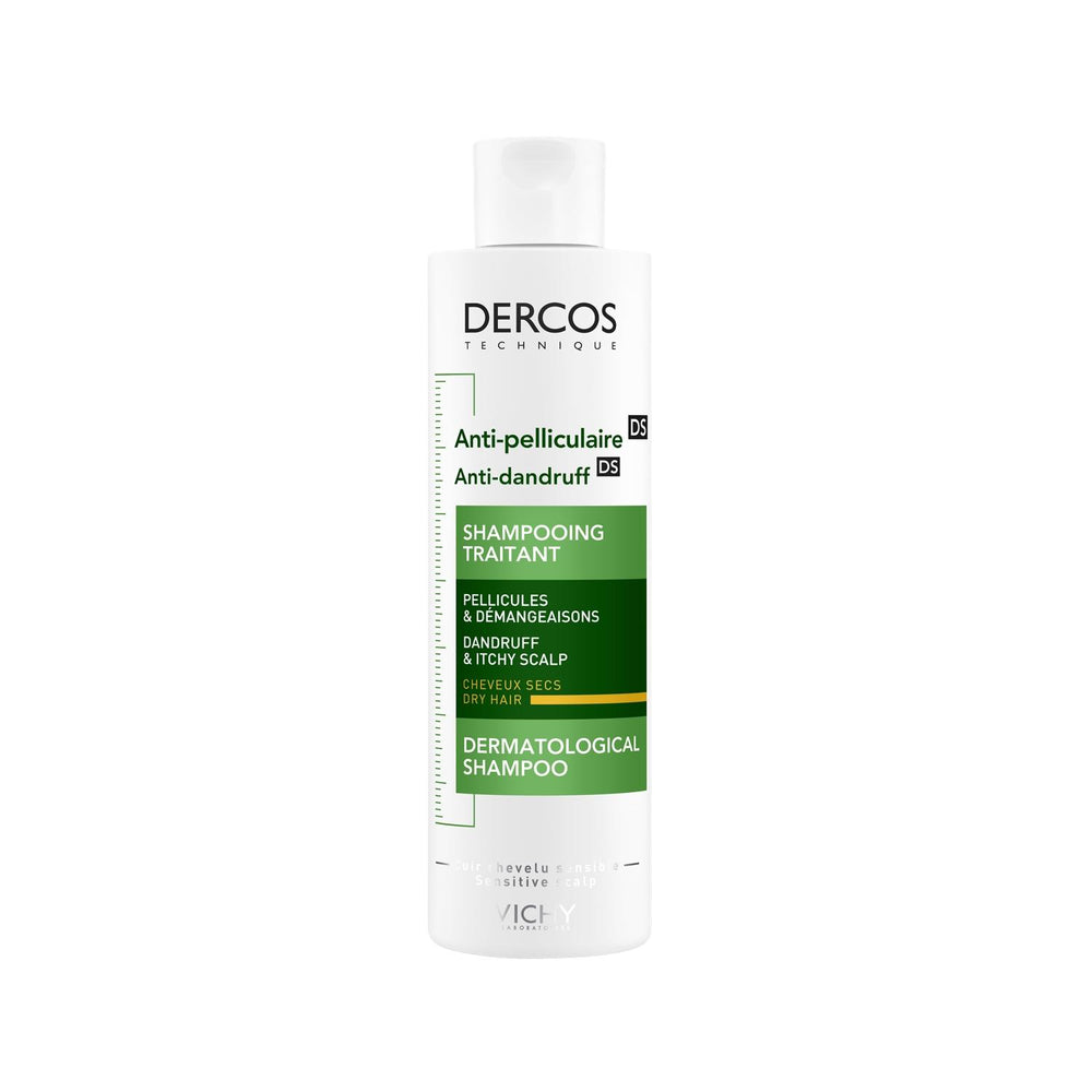 Vichy Dercos Anti-Dandruff Shampoo for Dry Hair - 6.76 fl oz, Anti-Dandruff Properties, Gentle on Dry Scalp - Shampoo