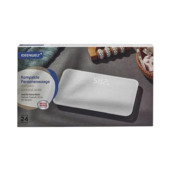 Ideenwelt Digital Bathroom Scale - Compact Weight Scale with Bright LED Display for Accurate Weight Measurement Ideenwelt Digital Bathroom Scale - Compact &amp; Accurate digital bathroom scale, compact scale, weight scale, digital scale, bathroom scale, small bathroom scale, electronic scale, body weight scale, LED display scale, accurate weight measurement, weight monitoring, health-conscious, small bathroom, space-saving, easy to read, batteries included, led screen, body scale, health, fitness, weight loss, 