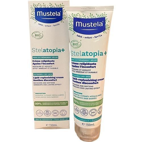 Mustela Stelatopia Moisturizing Cream for Sensitive Skin - 150ml Hydrating Relief for Dry, Irritated Skin - Face Cream