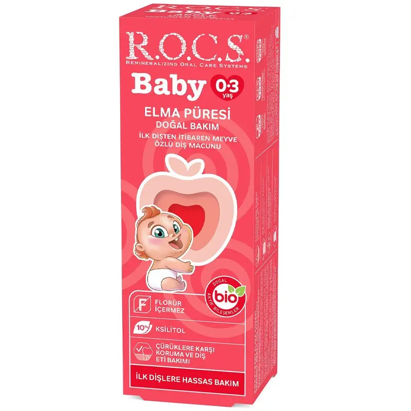 Rocs Baby Apple Puree Fluoride-Free Toothpaste 0-3 Years 35ml