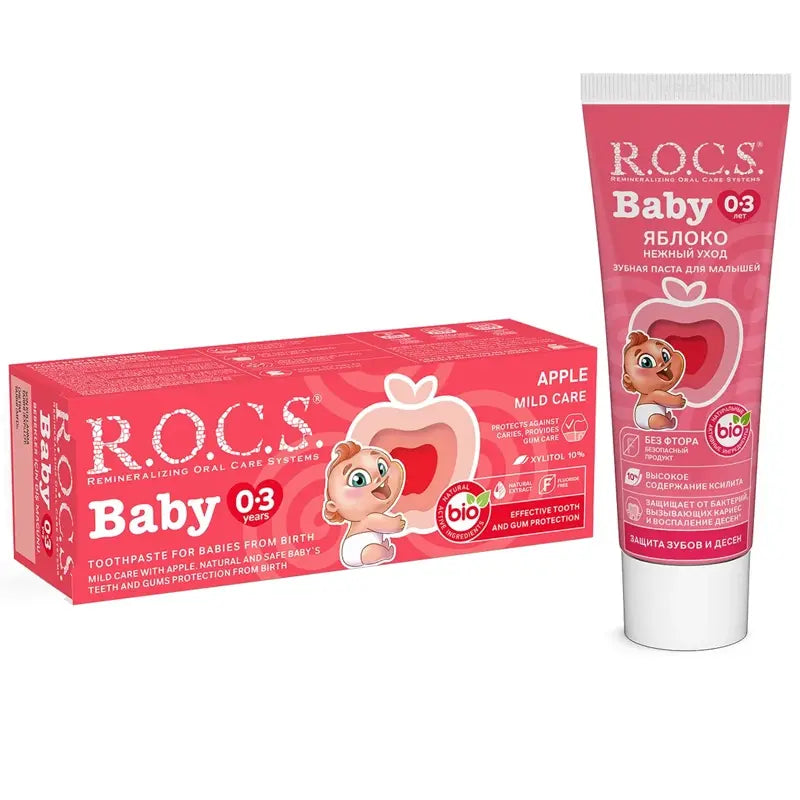 Rocs Baby Apple Puree Fluoride-Free Toothpaste 0-3 Years 35ml