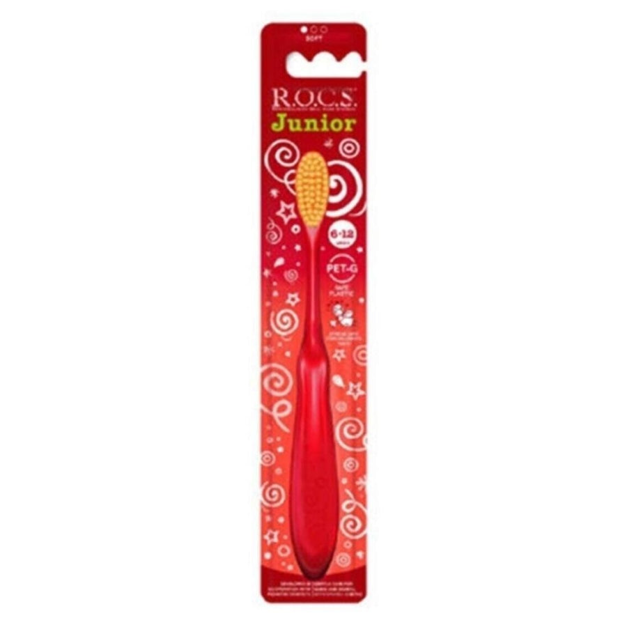 R.O.C.S. Junior Red Toothbrush for Ages 6-12 Soft Bristles