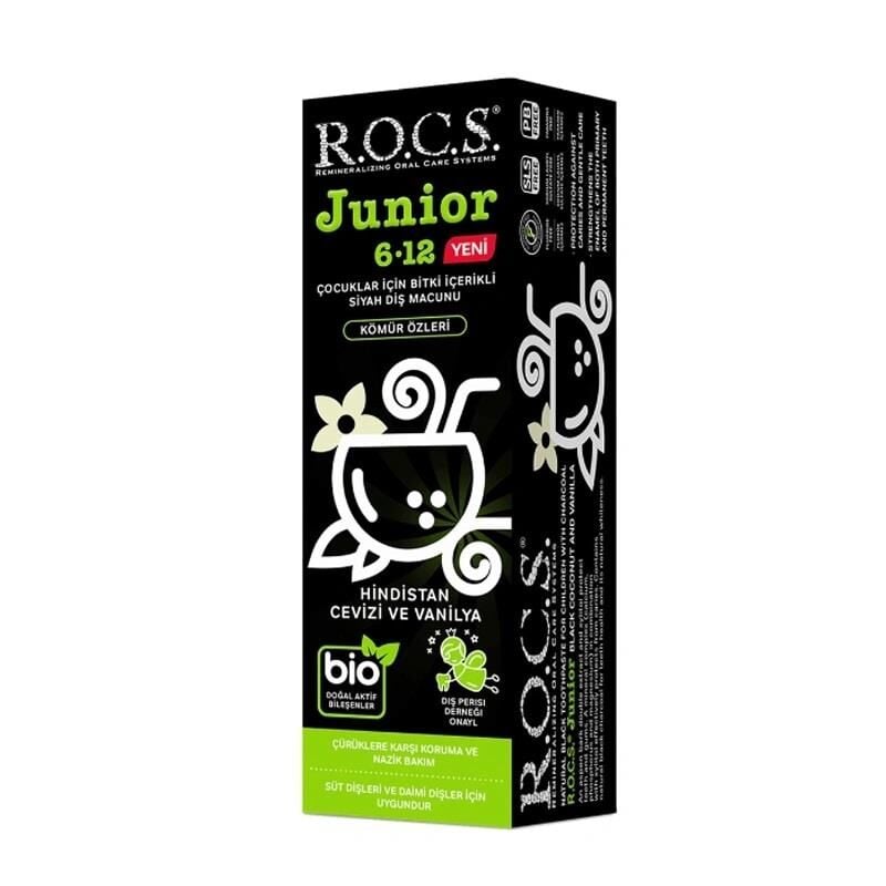 Rocs Junior Herbal Black Toothpaste for Kids 60 ml