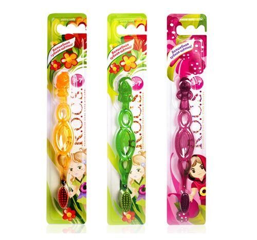 Rocs Kids Soft Bristle Toothbrush for Ages 3-7