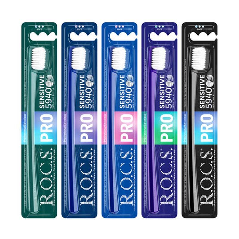 Rocs Pro Sensitive 5940 Toothbrush for Gentle Cleaning