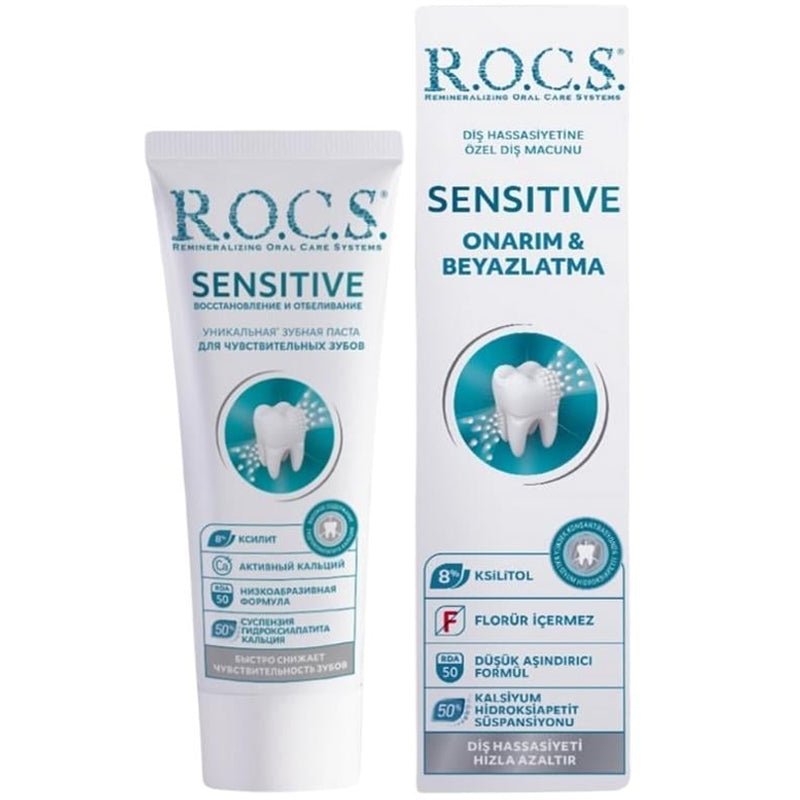 Rocs Sensitive Repair &amp; Whitening Toothpaste 75ml