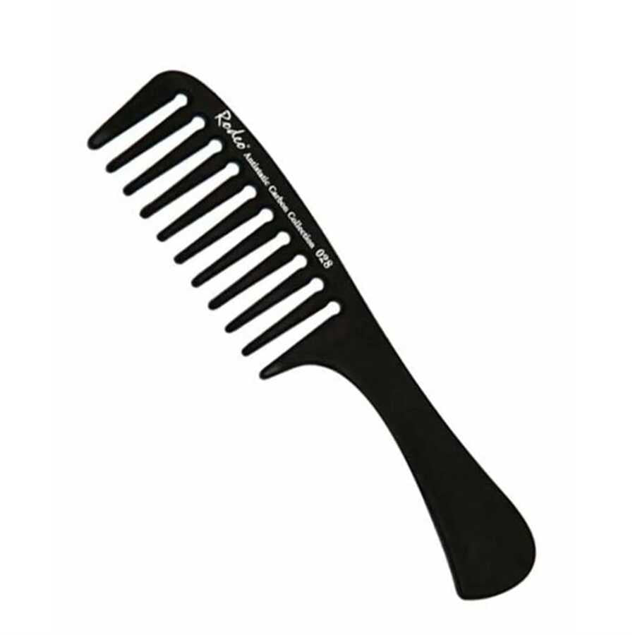 Rodeo 028 Carbon Detangling Comb Heat Resistant 21.5cm
