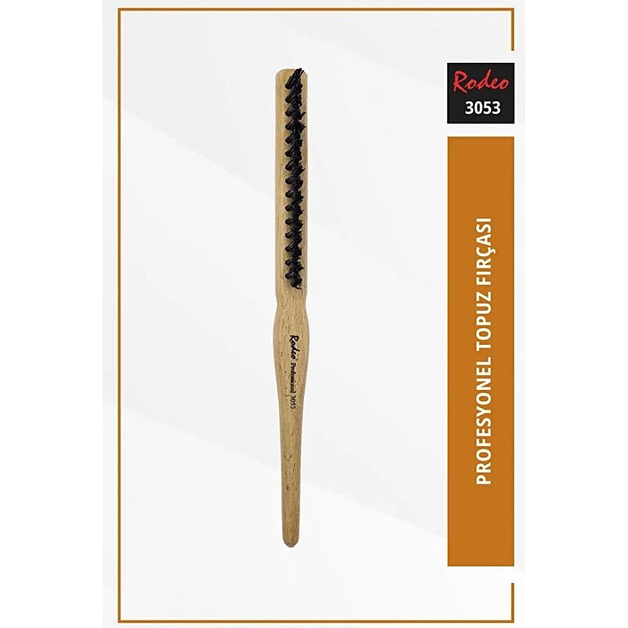 Rodeo Hair Bun Brush with Flexible Bristles for Smooth Styling