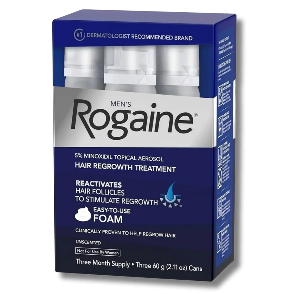 Rogaine Extra Strength Men Foam for Hair Regrowth 3 x 60g