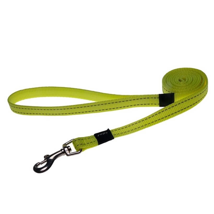 Rogz Dog Extension Leash 16mm Yellow Reflective Medium
