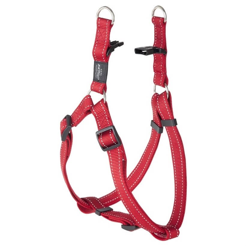 Rogz Step-in Dog Harness Reflective Red Large