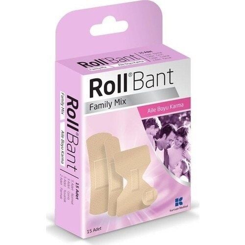Roll Bant Family Mix Water Resistant Bandages 20 Count