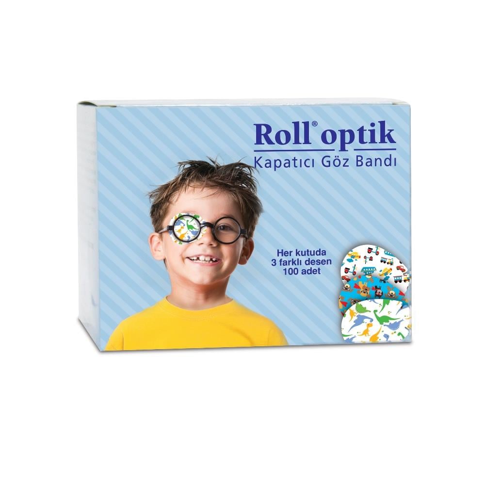 Roll Patterned Occlusion Eye Patches 100 Count - Hypoallergenic | Kid-Friendly