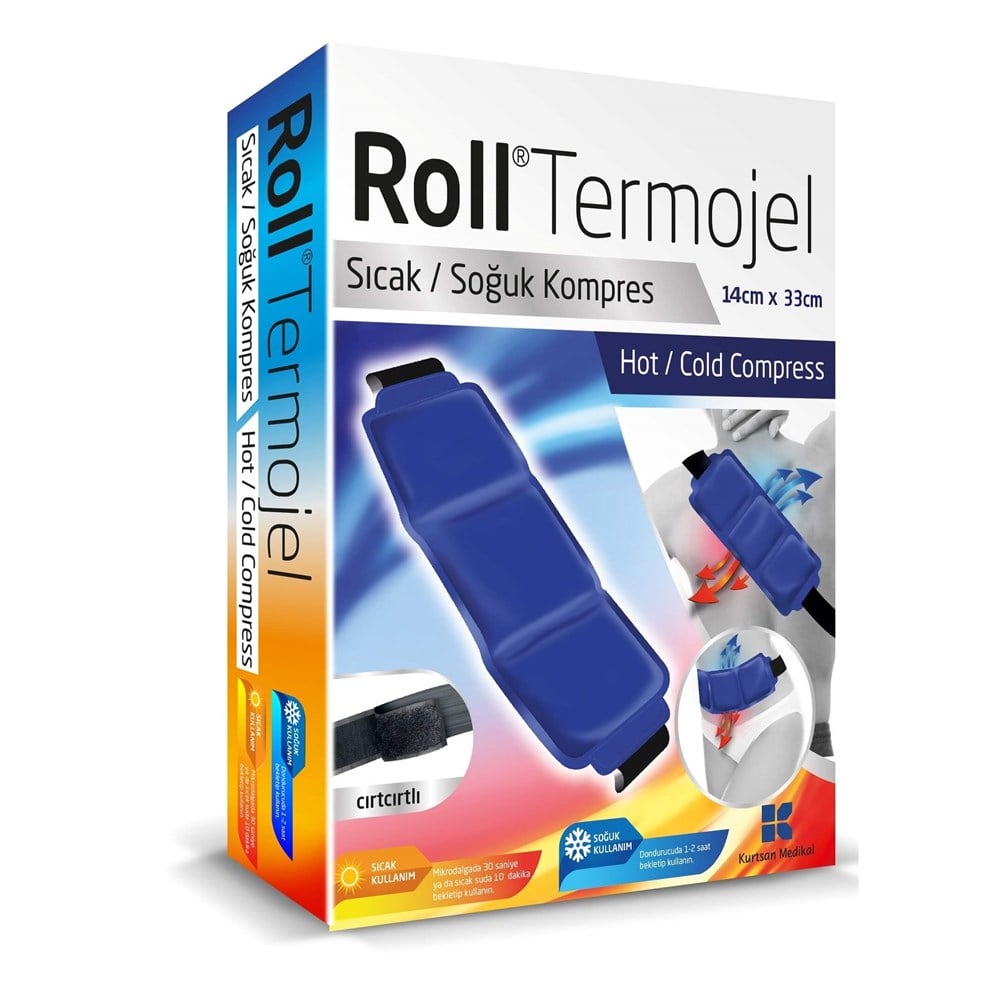 Roll Thermo Gel Hot/Cold Compress 14 x 13 Inches - Versatile Use