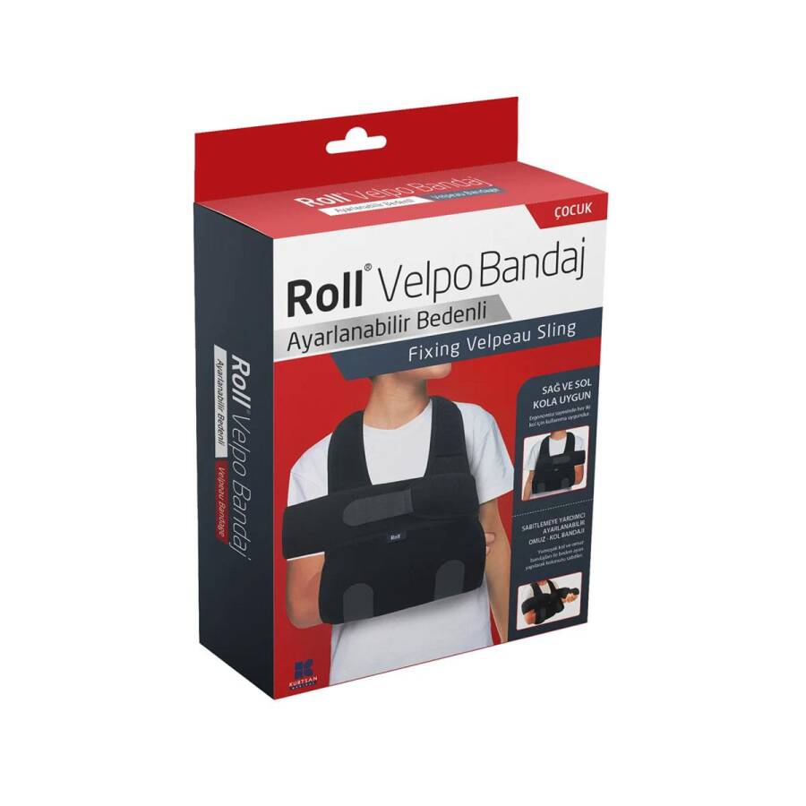 Roll Kids Velpeau Shoulder Sling Adjustable Immobilizer 1 Count