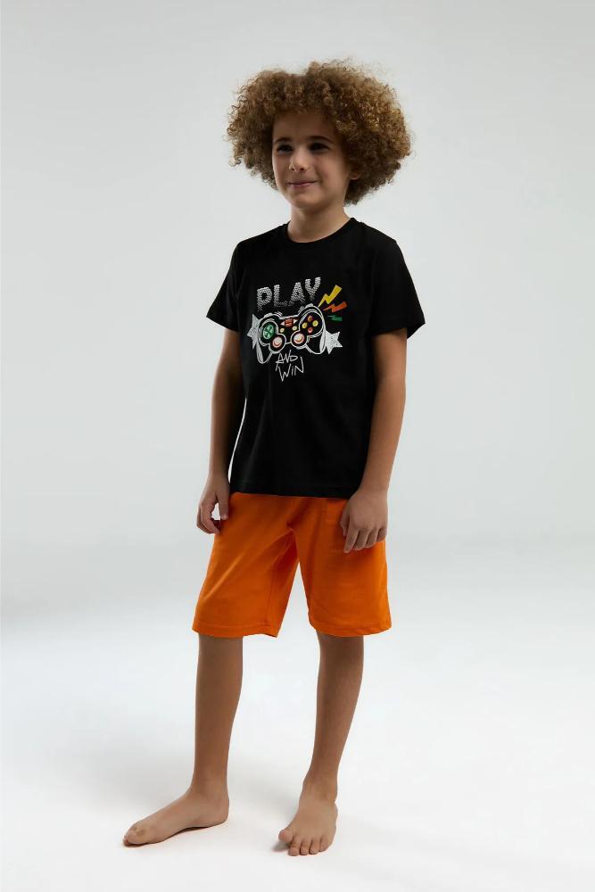 Rolly Polly Rp3539-2 Boys Bermuda Set in Black