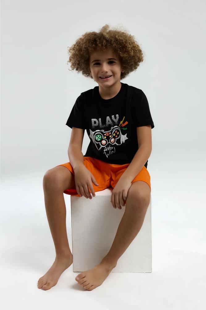 Rolly Polly Rp3539-2 Boys Bermuda Set in Black