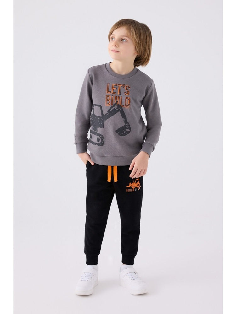 Roly Poly Boys Dark Grey Tracksuit Set Comfort 2-Piece
