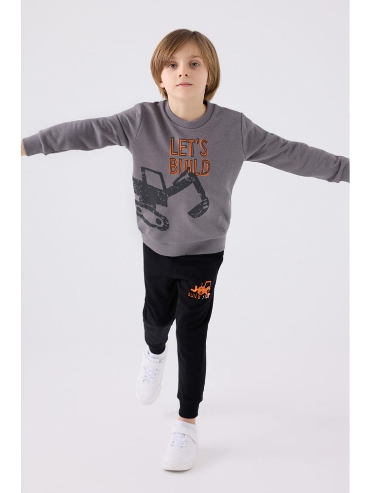 Roly Poly Boys Dark Grey Tracksuit Set Comfort 2-Piece