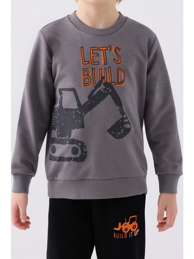 Roly Poly Boys Dark Grey Tracksuit Set Comfort 2-Piece
