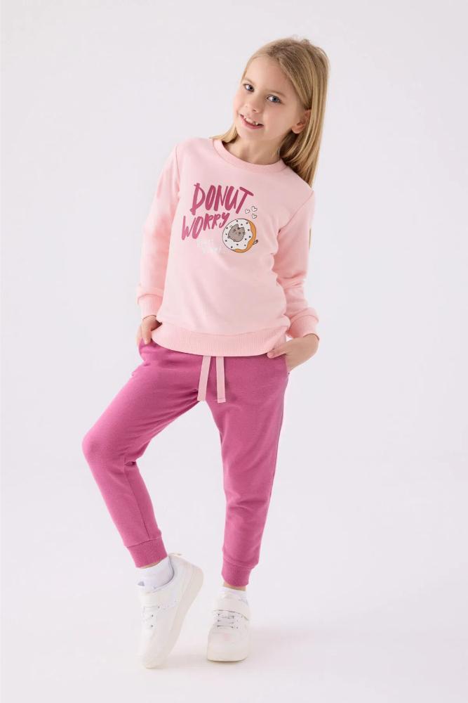 Roly Poly Girls Tracksuit Set in Light Pink