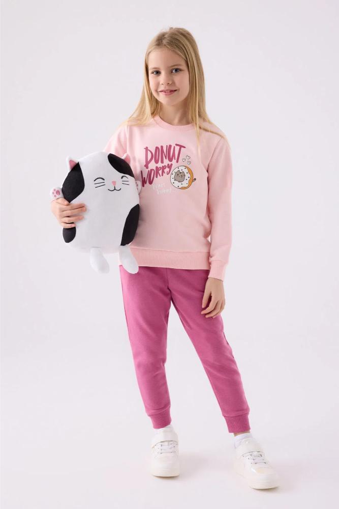 Roly Poly Girls Tracksuit Set in Light Pink