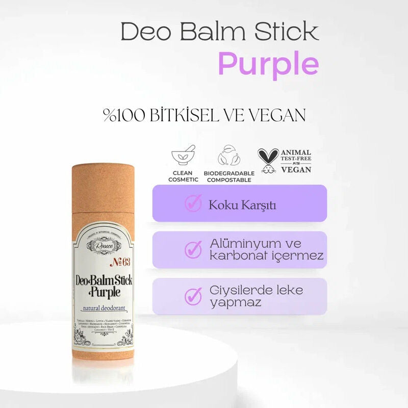 Rosece R63 Natural Purple Deodorant Roll-on 60 ml
