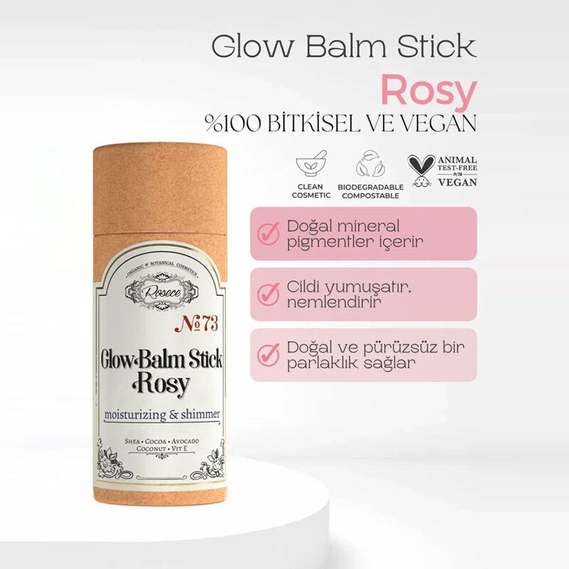Rosece R73 Glow Balm Stick Rosy Shimmering Body Oil 75 ml