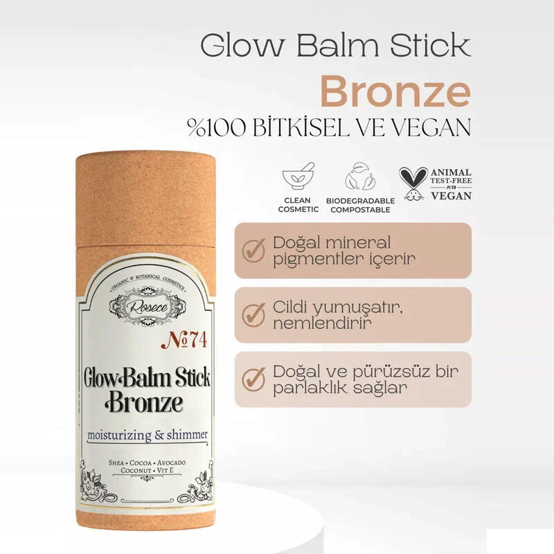 Rosece R74 Glow Balm Stick Bronze Shimmer Body Oil 75 ml