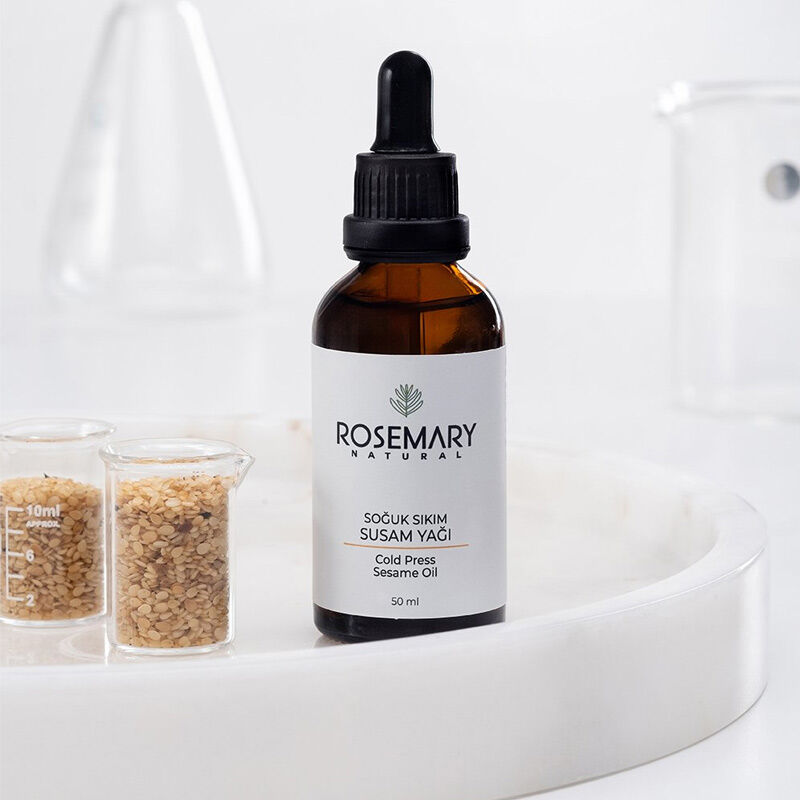 Rosemary Natural Cold Pressed Sesame Oil for Skin &amp; Hair 50 ml
