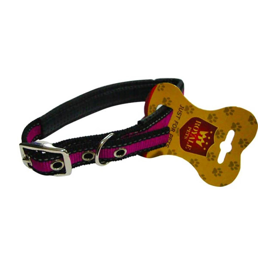 Royalepet Dog Collar with Reflective Thread for Night Walks, Small - 2 cm Wide