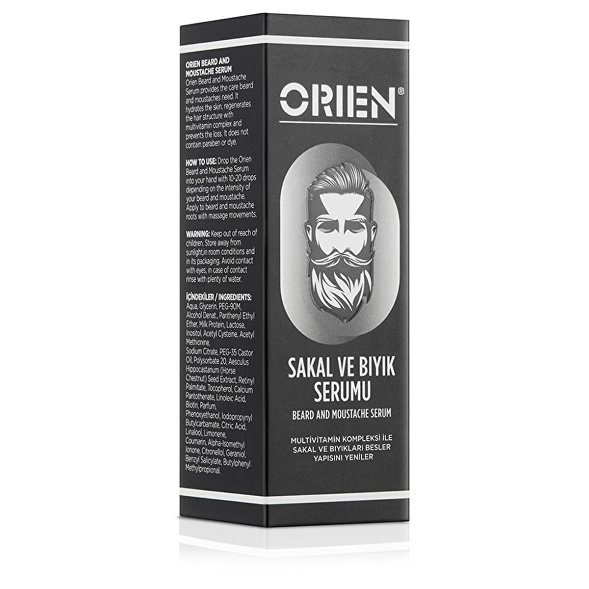 orien beard and mustache serum 50 ml bottle, men's grooming serum for facial hair, natural beard care product by orien Orien Beard and Mustache Serum - Nourishing Formula for Men | 50 ml Orien Beard and Mustache Serum 50 ml orien, beard-care, mustache-care, men-grooming, serum, moisturizing, sensitive-skin, multivitamin, hair-growth, ai-generated