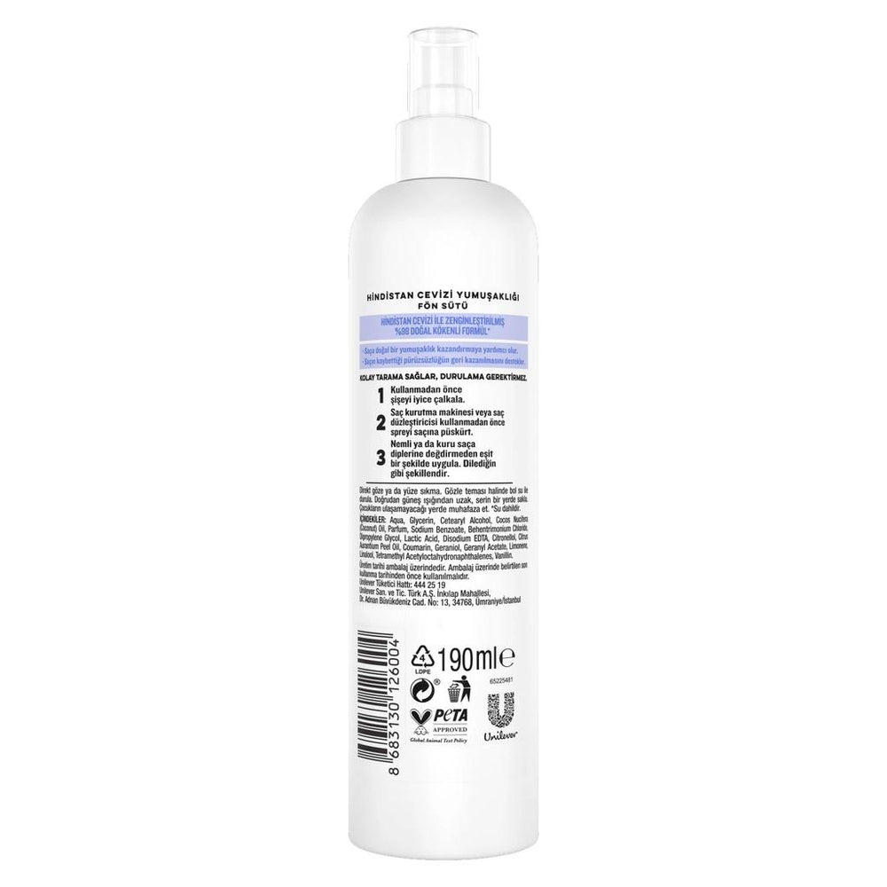 Elidor Coconut Softness Blow Dry Milk for Smooth Hair 190 ml