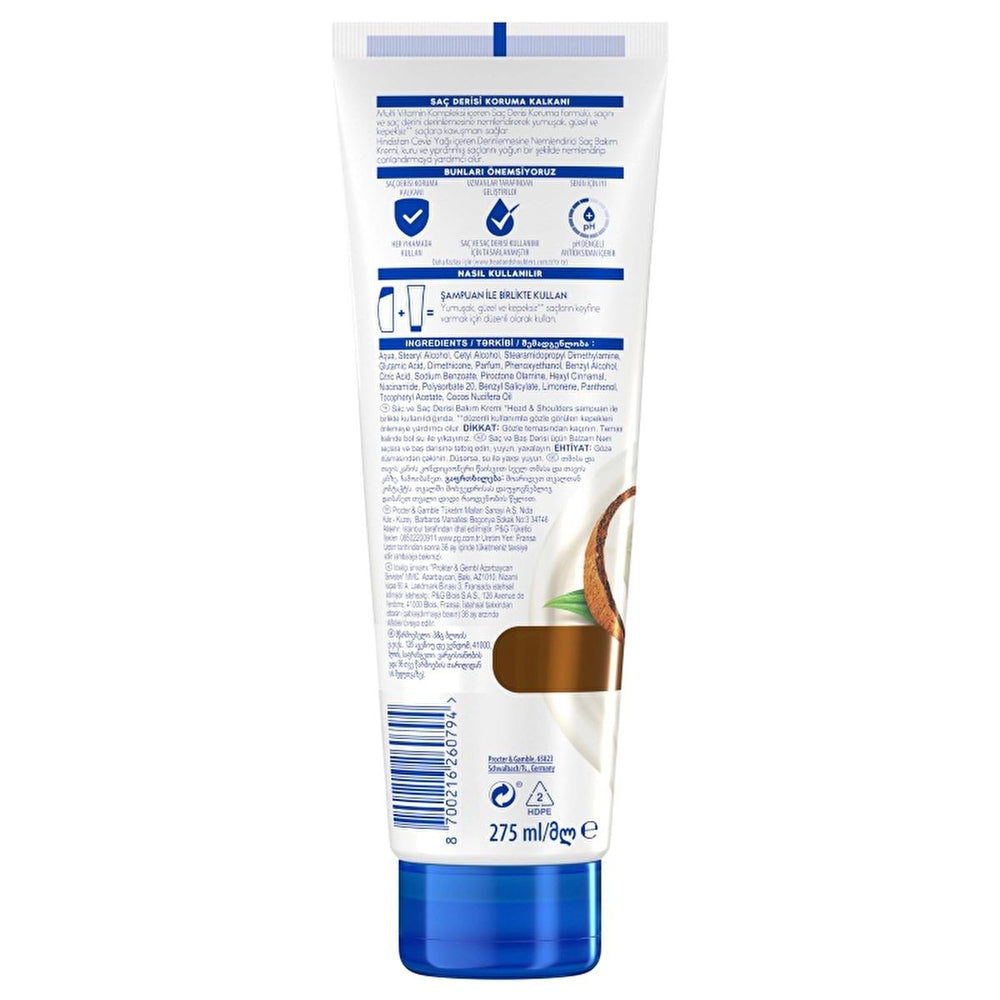 Head & Shoulders Coconut Oil Deep Moisturizing Hair Conditioner: Anti-Dandruff & Frizz Control, Hydrates Dry Scalp, Lasting Coconut Scent Head & Shoulders Coconut Oil Conditioner: Hydrates & Fights Flakes Coconut oil hair conditioner, Deep moisturizing conditioner, Anti-dandruff conditioner, Frizz control conditioner, Head and Shoulders conditioner, Dry scalp treatment, Coconut scented hair product, Moisturizing hair care, Hair and scalp treatment, hair conditioner, coconut hair product, moisturizing condit