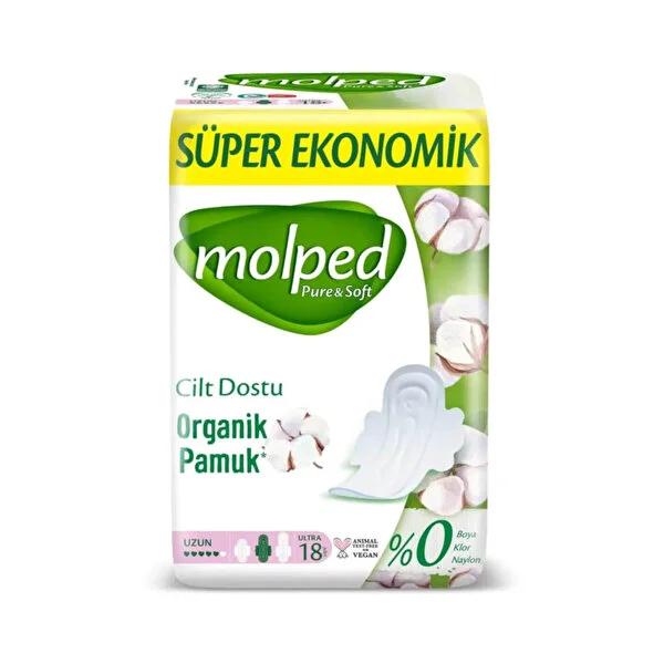 Molped Pure & Soft Long Hygienic Pads - 18 Count - Ultra Absorbent, Odor Control, Period Protection & Discreet Feminine Hygiene Molped Pads: Pure & Soft, Period Protection & Feminine Hygiene hygienic pads, menstrual pads, feminine hygiene, period protection, ultra absorbent pads, Molped pads, sanitary napkins, pads for women, long menstrual pads, pure and soft pads, feminine care, menstrual cycle, heavy flow, winged pads, odor control pads, women's health, personal care, comfort, security, dryness, protecti