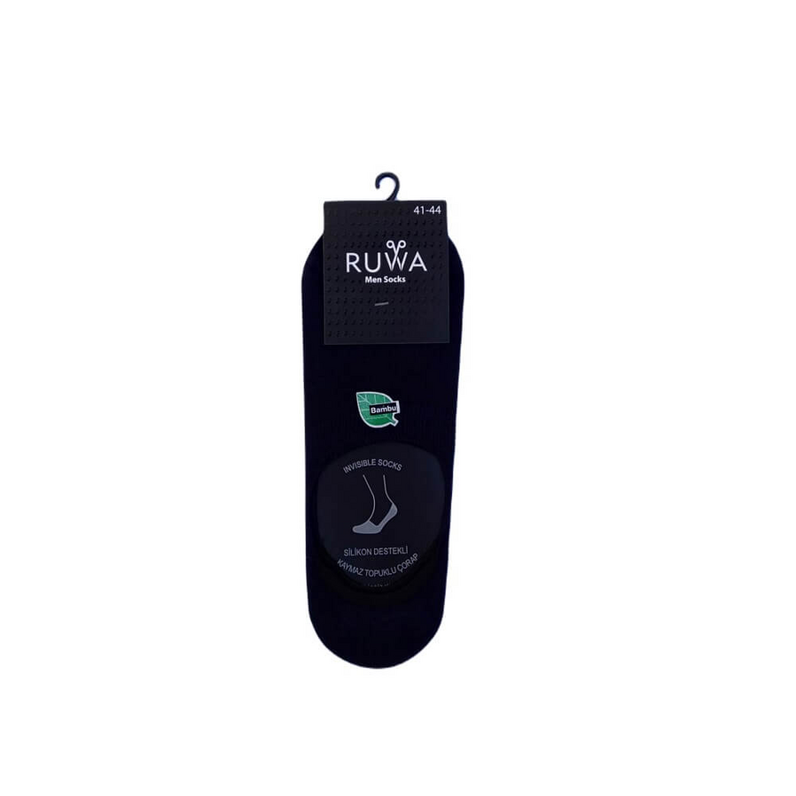 Ruwa 101 Men's No-Show Socks Breathable Navy Blue 1 Pair