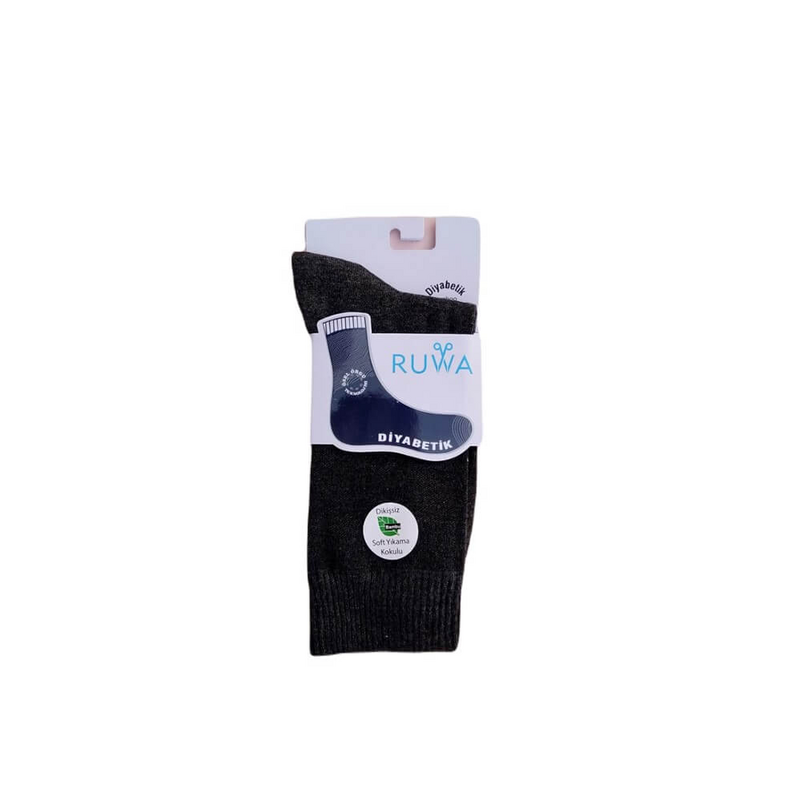 Ruwa 151 Men's Diabetic Socks Soft Anthracite 1-Pack