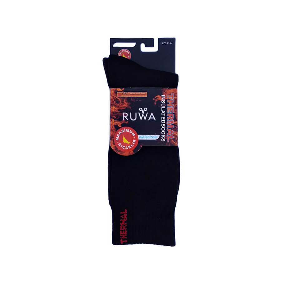 Ruwa 152 Men's Thermal Socks for Cold Weather Black