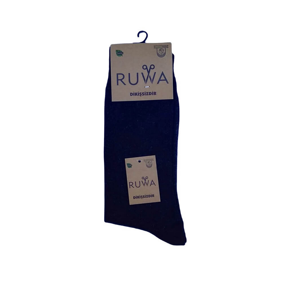 Ruwa 154 Men's Wool Bamboo Socks Warm Breathable Black