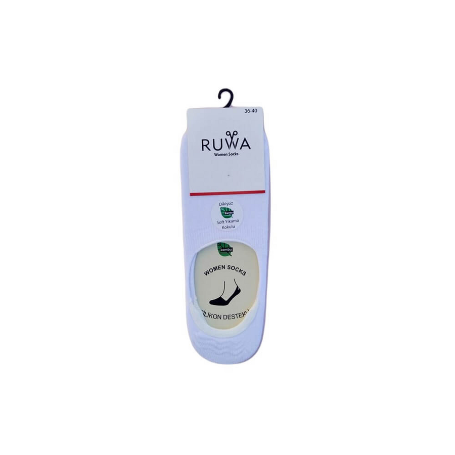 Ruwa 200 Women's No-Show Socks Breathable Invisible Flats White